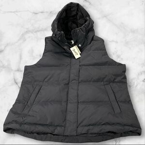 Duluth Trading Company Women's Ruffer Puffer Hooded Down Vest Size XXL MSRP $159